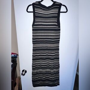 Ralph Lauren Black and Cream Knit Sweater Dress